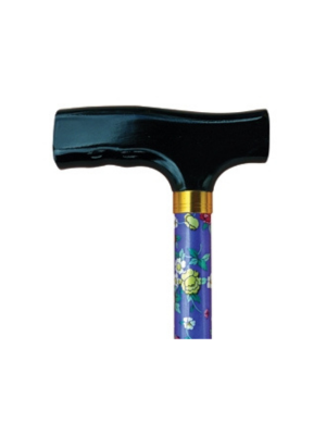 Floral T Handle Walking Canes
