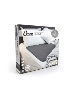 Conni Reusable Bed Pad Charcoal - 2PACK