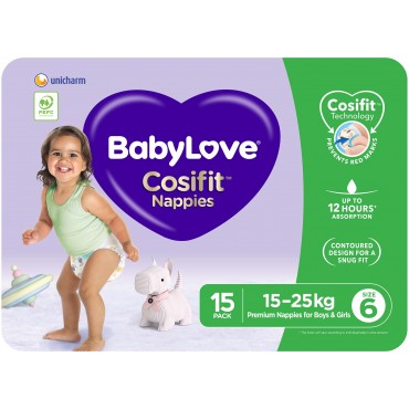 BABYLOVE CONV NAPPIES JUNIOR 15PK