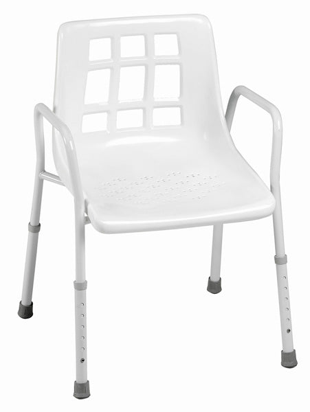 Shower chair adjustable with arms