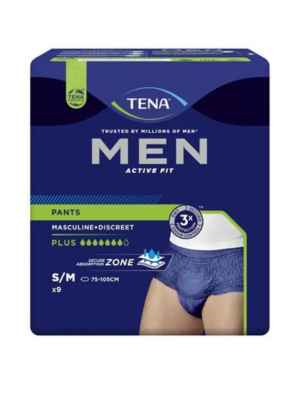 TENA MEN PANT ACTIVE FIT PLUS LGE 8 PACK