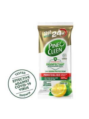 Pine O Cleen Disinfectant Wipes 24 Hour Protection Lemon 126s