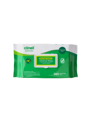 Clinell Biodegradable Universal Wipes - Pack of 140