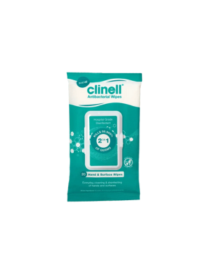 Clinell Antibacterial Hand & Surface Wipes - Pack of 20