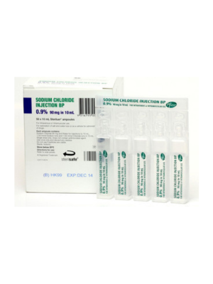 Sodium Chloride 0.9% For Injection Pfizer 10ml Ampoules