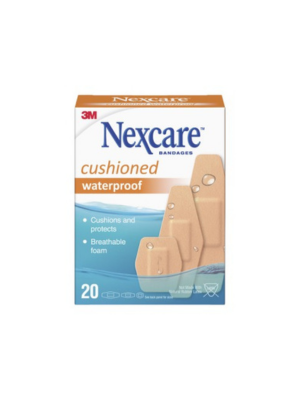 Nexcare™ W/PROOF CUSHION STRIPS 20 ASSTD