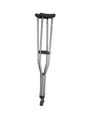 Pushbutton Crutches Tall Silver 5ft 10in - 6ft 6in