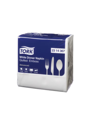 Tork Quilted White Dinner Napkin