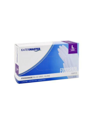 Katermaster Glove Vinyl Powdered Blue - BX/100