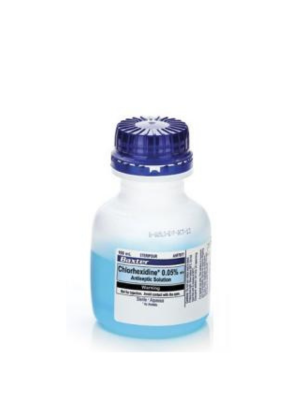 Chlorhexidine 0.05% Antiseptic Solution Bottle, 100mL - Each